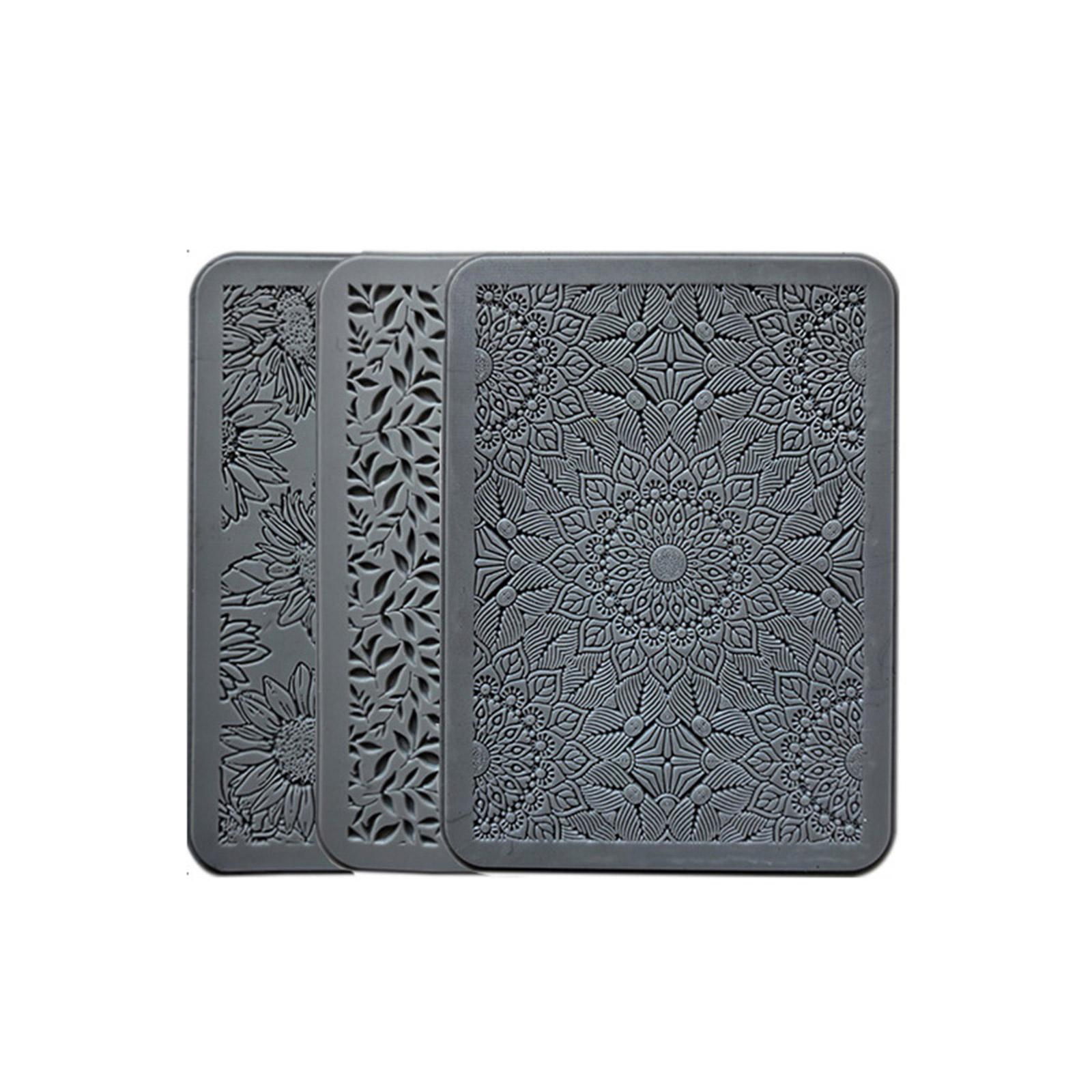 

Набор из 3 силиконовых текстурных ковриков из полимерной глины для изготовления серег, поделок и дизайна ювелирных изделий 3