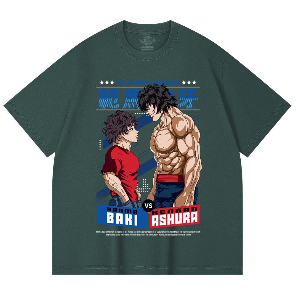 230 g/m² 100% bavlna Baki V2 Baki Ashura Potisk Unisex T-shirt z těžké bavlny