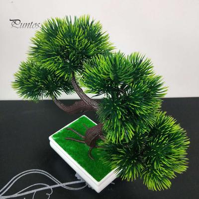 Artificial Home Desk Decoration Mini Pine Tree Faux Plant Bonsai Cafe Office