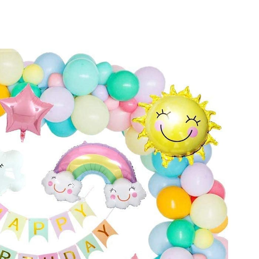 Birthday Party Balloon Set Sky Theme Reusable Thickened Eco Friendly Latex Balloon Set for Living