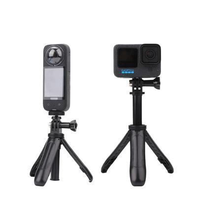 Mini Portable Metal Tripod Stand for GoPro Camera Selfie Stick with Storage Extension Rod Universal Ant Tripod for Photography