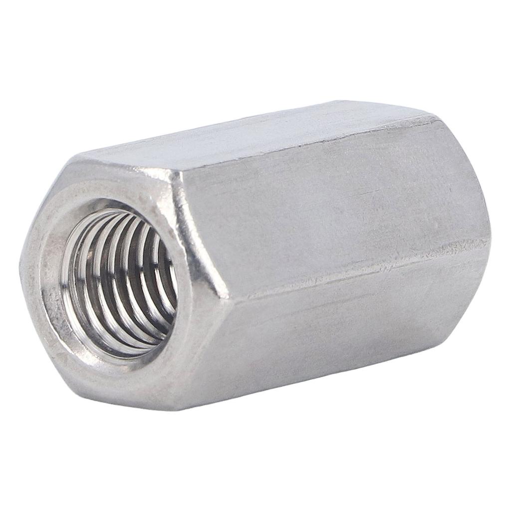 5PCS Hex Coupling Nuts 304 Stainless Steel Metric Fine Thread Screws Studs Connection Nut