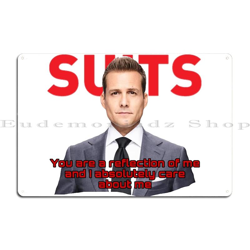 Harvey Specter Metallskylt Dekoration Vardagsrum Klubb Fest Skyltar Harvey Specter Bleckskylt Affisch