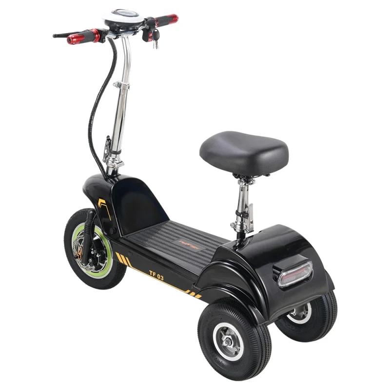 TWOFISH TF03 Elektrische Scooter met Afneembaar Zadel, 350W driewieler 48V 15Ah Batterij