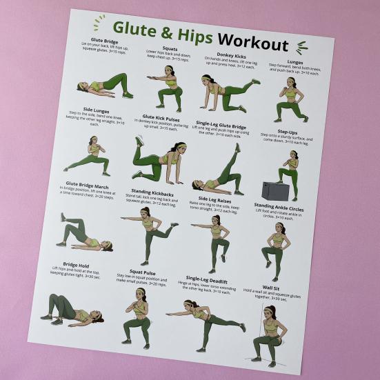 Sada 3 ks tréninkových plakátů pro ženy, Průvodce posilovacím tréninkem pro paže, nohy, boky, Cvičební tabulka pro domácí posilovnu, Fitness nástěnné umění pro ženy