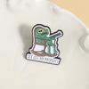 GET OFF MY PROPERTY Enamel Pins Cartoon Green Angry Frog in Chair Brooches Lapel Badges Funny Quotes Jewelry Gift for Friends