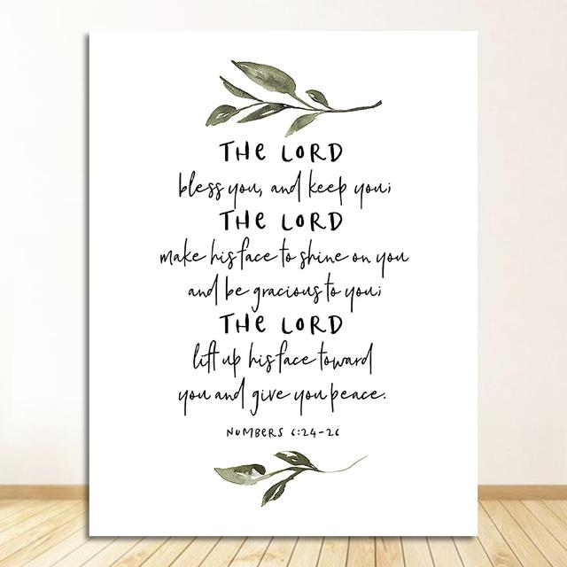 

Господь благословит вас и сохранит вас, христианский домашний декор, настенное искусство из Священных Писаний, холст, картина, библейский стих, цитата, принты для плакатов 21cm×30cm NoFrame
