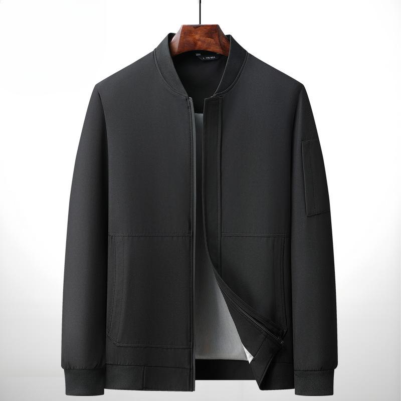 

Мужская куртка весенняя с воротником-стойкой однотонная для среднего и молодого возраста, не мнется, деловая повседневная мужская куртка-кардиган, рабочая одежда XXXXL