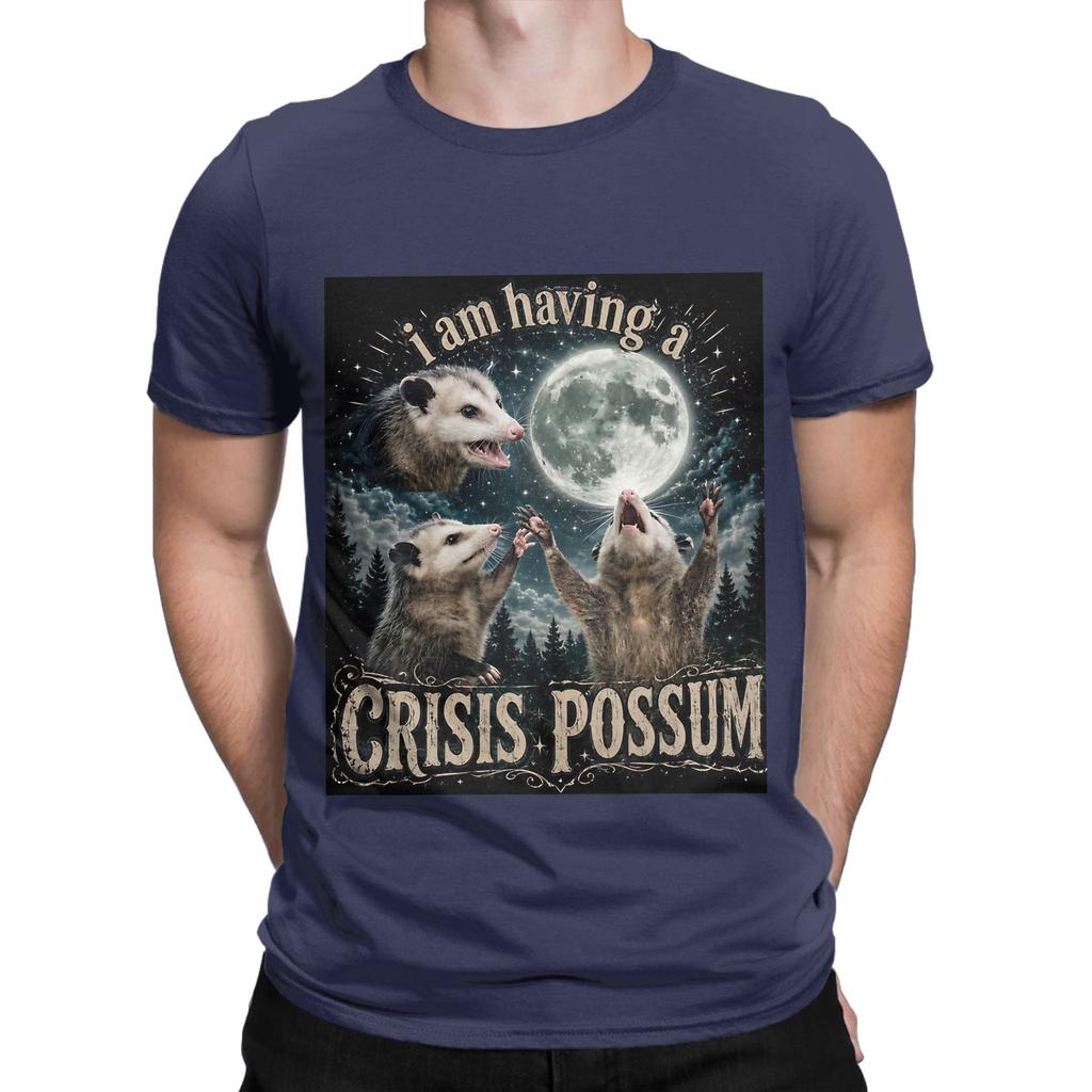 I am having a crisis possum Funny 100 Cotton TShirt Possum Tops Tees For Unisex