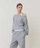 BIBYSEOB Off-Shoulder Sweatshirt Gray [T61]