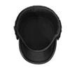 Middle-Aged and Elderly Hat Men's Winter Warm Father Grandfather Leather Hat Velvet Old Man Ear Protection Flat Cap