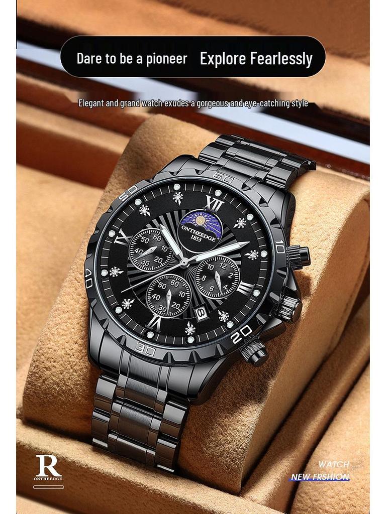 Hong Kong Fashion Swiss Men's Luminous Waterproof Steel Band Watch
