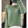 Women's Seamless Wool Cashmere Pullover Sweater - Round Neck, Loose Fit, Popular Seller for Spring, Autumn, & Winter.