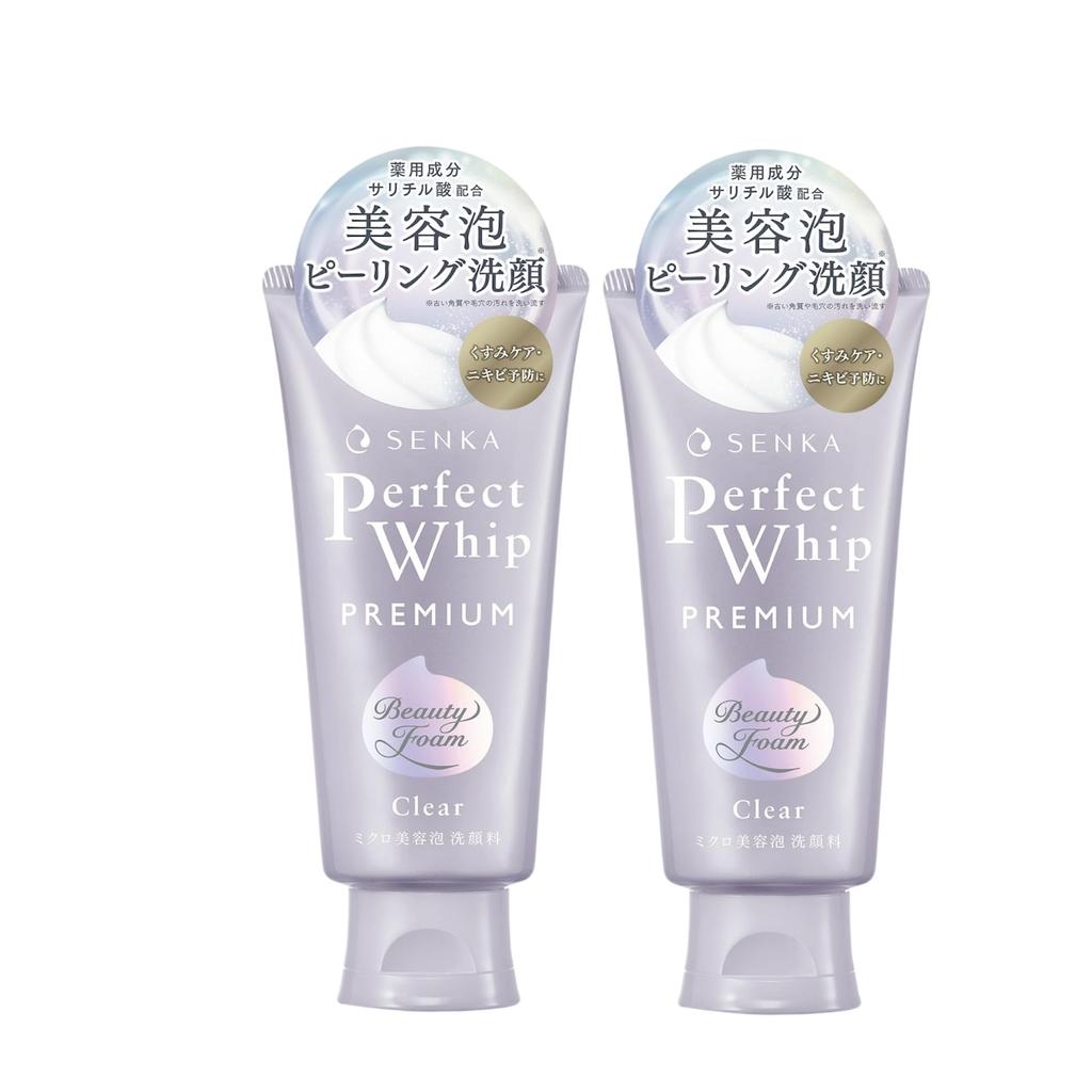 Achat en gros Senka Premium Perfect Whip Clear 120g x 2 pièces Soin exfoliant Peeling Soin anti-teint terne Prévention de l'acné Transparence