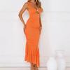European and American Foreign Trade New Strapless Mermaid Dress, Slim Fit, Backless Long Dress, Fashionable Socialite Evening Gown