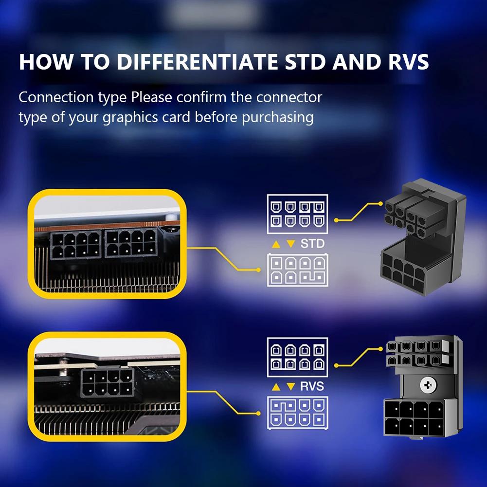 ATX 8Pin 180 Degree Angled Connector ATX GPU Adapter 8Pin 180 Degree Angled Power Steering Connector for Desktop Video Card