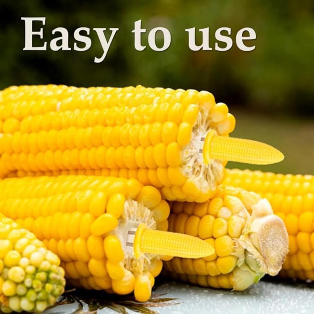 60 Pcs Stainless Steel Corn Holders Corn on The Grill Corn on The Cob Skewers Double Fork Sweet Corn Seat  Home & BBQ Cooking Fork BBQ Party