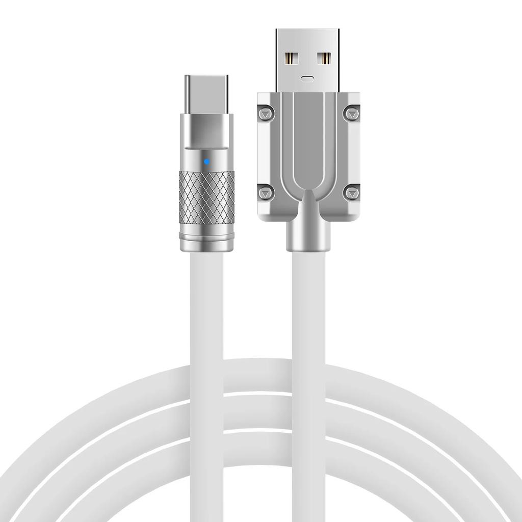 111W 6A Super Fast Charge Type-C Liquid Silicone Cable Quick Charge USB C Lines For Xiaomi Huawei Samsung USB C Phone Data Wire
