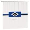 White & Blue Hamburger Sv Shower Curtain – Geometric Design, Polyester Fabric With Grommets, Machine Washable Bathroom Decor
