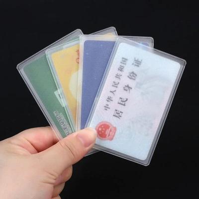 1/5/10pcs Pvc Transparent Card Holder Bus Business Case Bank Credit Id Card Holder Cover Identification Card Container Holder