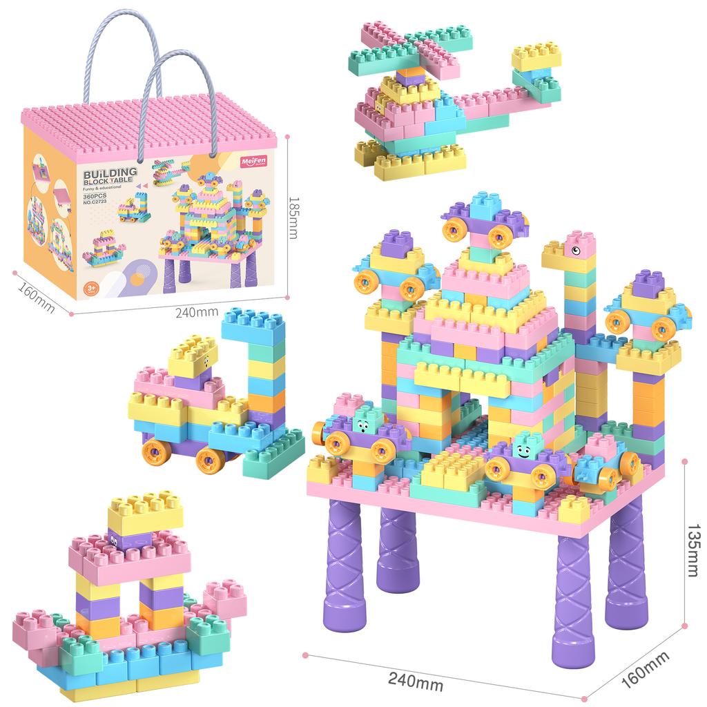 Children'S Building Block Table Set Diy Assembled Educational Toys