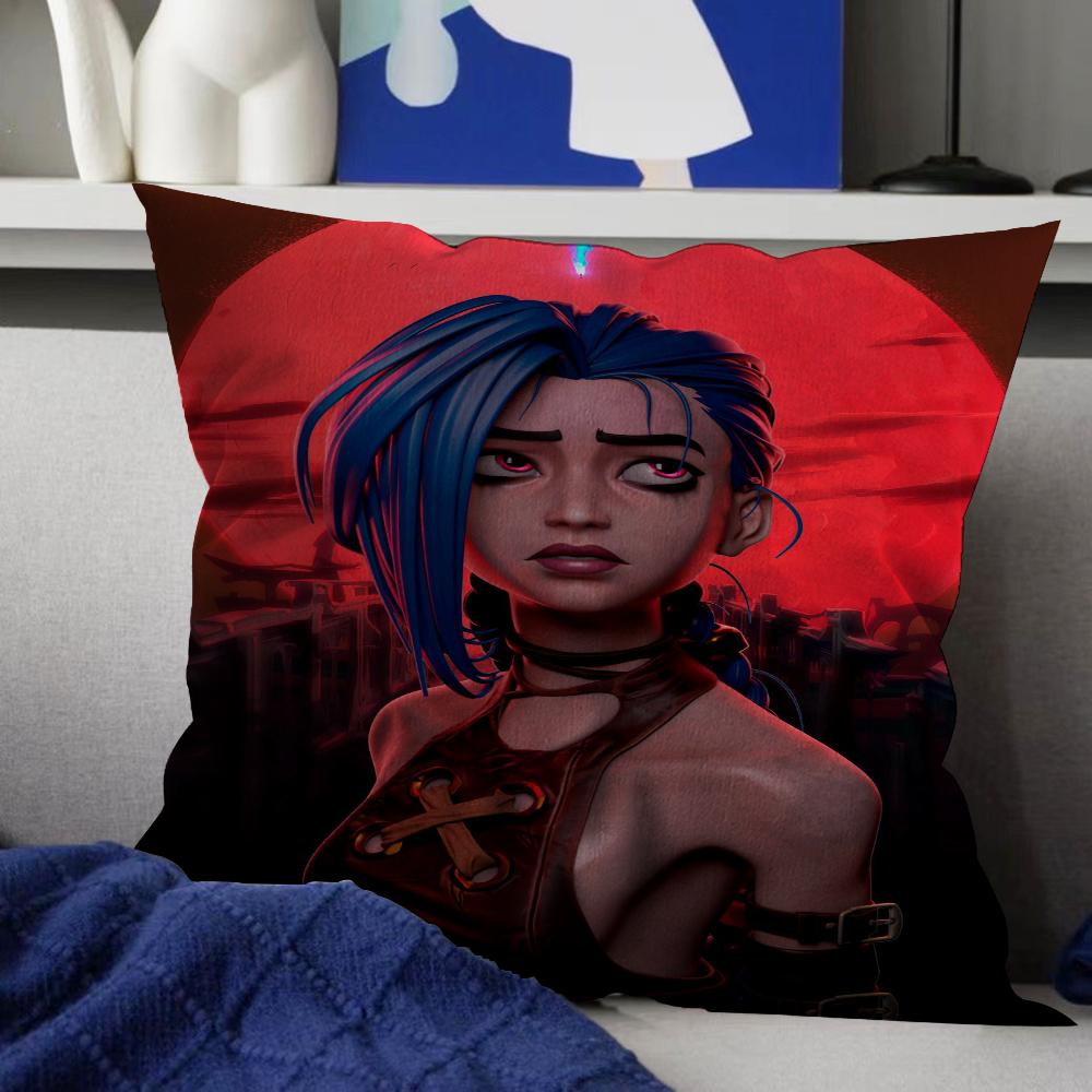 Game Arcane Legends Jinx Main Characters Art Pillow Gifts Home Office Furnishings Bedroom Sofa Car Cushion Cover Case 45x45cm