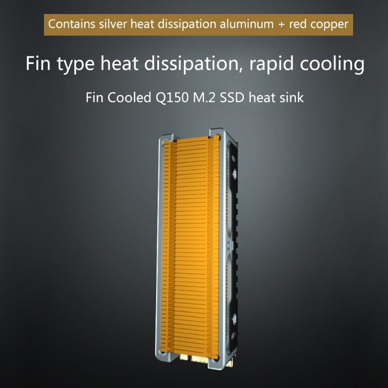 For M.2 E Disk Heatsink Heat Pipe SSD Radiator Nvme Hard Disk 2280 22110 All Copper Heat Sink