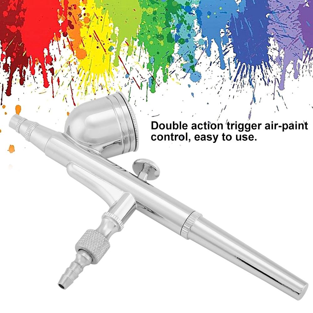 Schwerkraftzufuhr Double Action 7CC Airbrush Farbspritzpistolen-Kit Werkzeuge für Spielzeug Nagelpflege(0,3 mm)