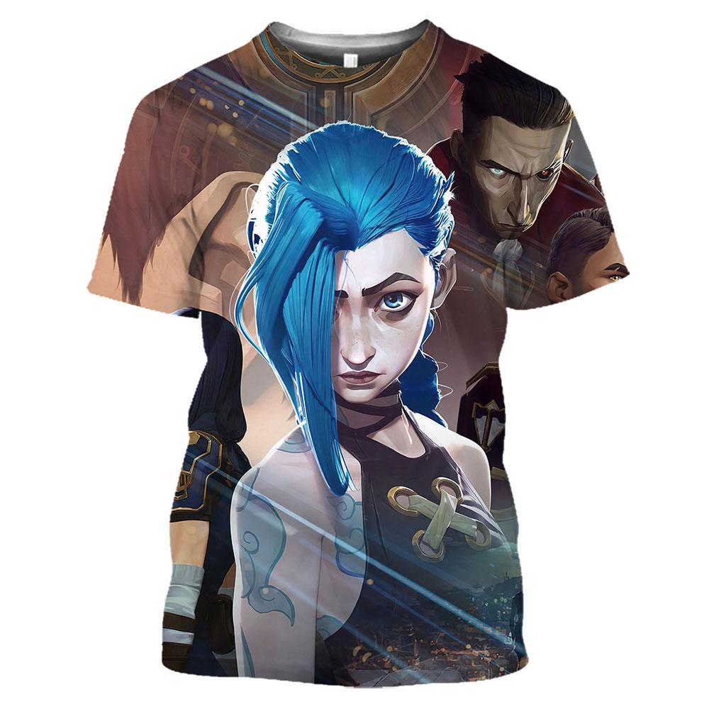 Arcane League Legends T-Shirt Anime 3D Print Men Women Fashion Oversized Fashionable Comfortable T-Shirt