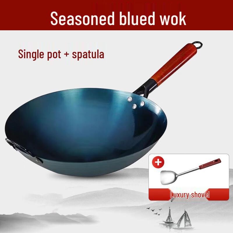 Lilang Cast Iron Wok with Spatula