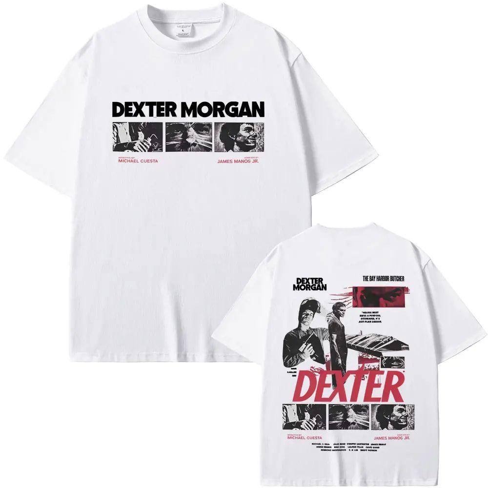 2025 Casual 100% Cotton Retro T-Shirt Men's Fashion Extra Large Streetwear Limited Edition Dexter Morgan Bay Butcher Trends Y2K