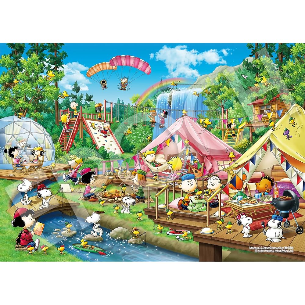 EPOCH PEANUTS Snoopy Glamping Jigsaw Puzzle 500 Pieces 38x53cm with Glue and Spatula