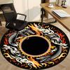 1PC Dragon Flame Circle Office Round Rug, Non slip, Soft and Durable Office Rug for Interior Decoration, Perfect for Office