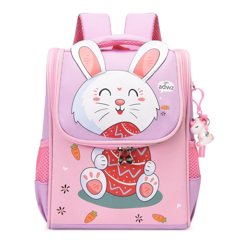 Durable Nylon Children's School Bag With Cute Cartoon Characters And Lightweight Features