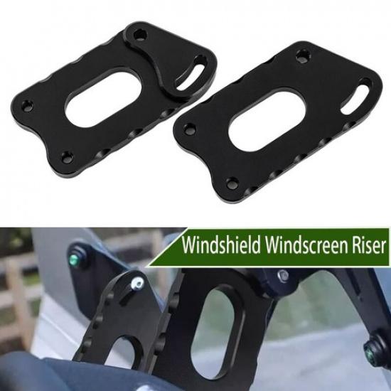Black Fit For KAWASAKI KLR650 2022-2023 Motorcycle Windshield Windscreen Riser