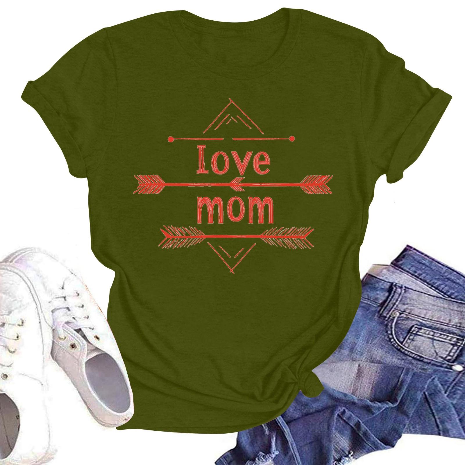 

Женская повседневная футболка с круглым вырезом и короткими рукавами с принтом L армия зеленый