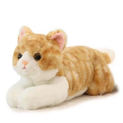 Brown Tabby Plush and Perfect for Side Cute Cute Brown Comfortable Plush Soothing Sofa Interior Decor Pillow, 50cm, Realistic, Fluffy, Soft, Lifelike,