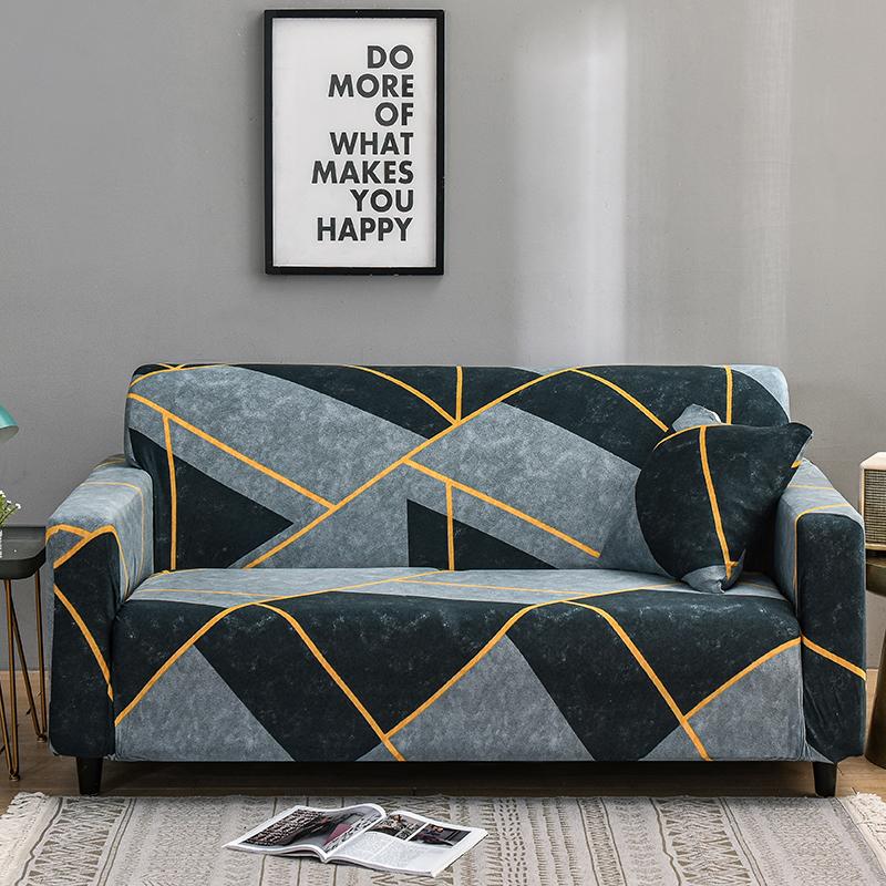 Bedruckter Sofabezug, Stretch-Couchbezüge, Loveseat-Schonbezüge für 2-Sitzer-Kissen, Couch, waschbar, Wohnzimmer-Möbelschutz