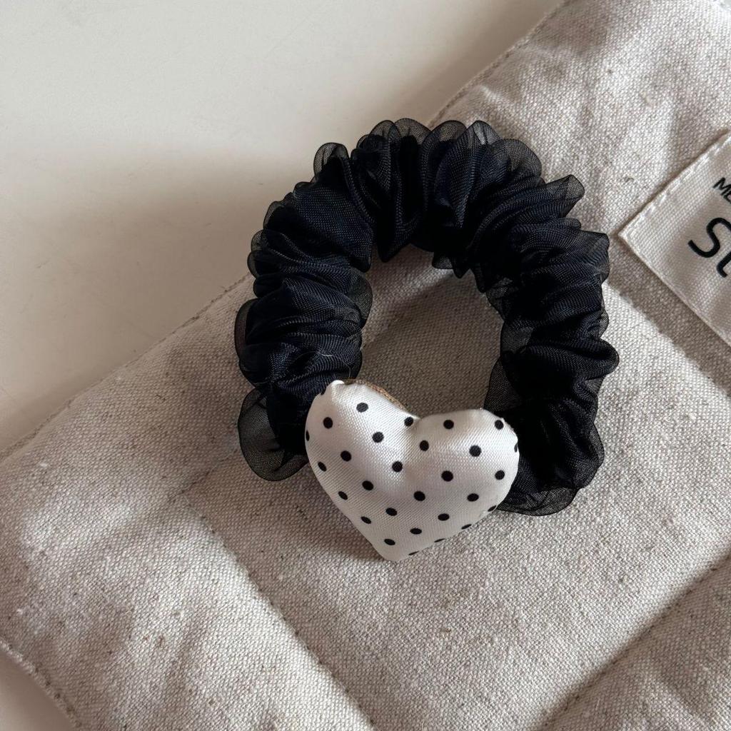 French Black & White Polka Dot Bow Hair Claw – Versatile Fashion Shark Clip