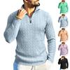 Men's Casual Quarter-zip Shirt Long-sleeve Top