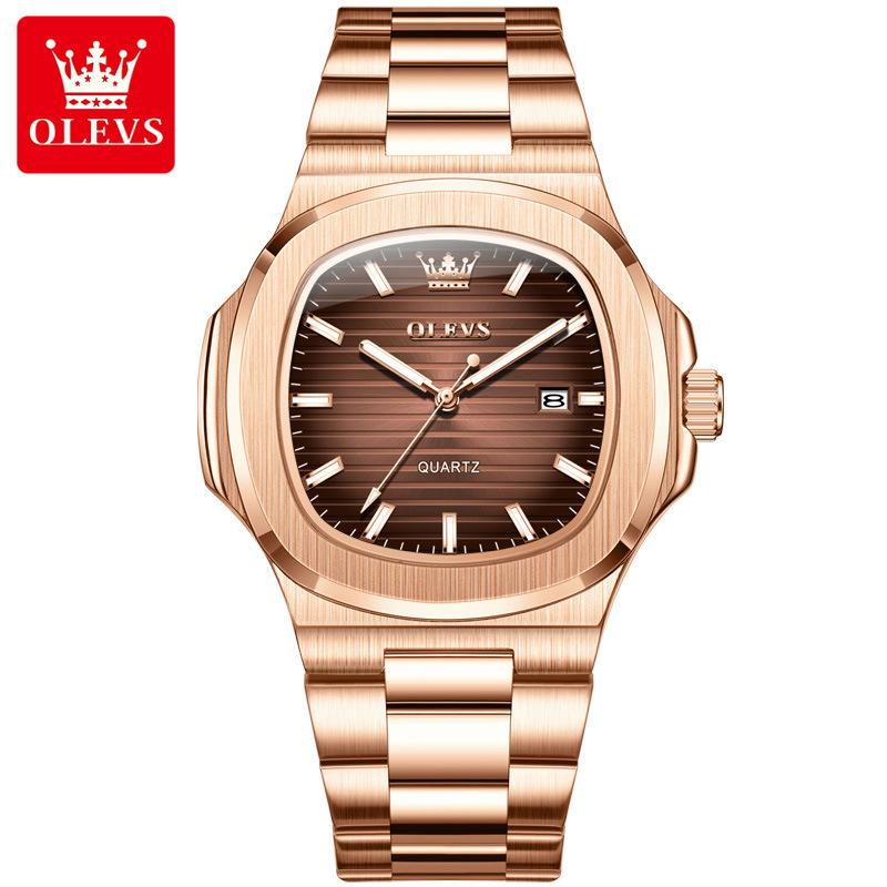 Luxury Man Watch Sports Waterproof Luminous Date Men Wristwatch High Quality Square Dial Quartz Men's Watches