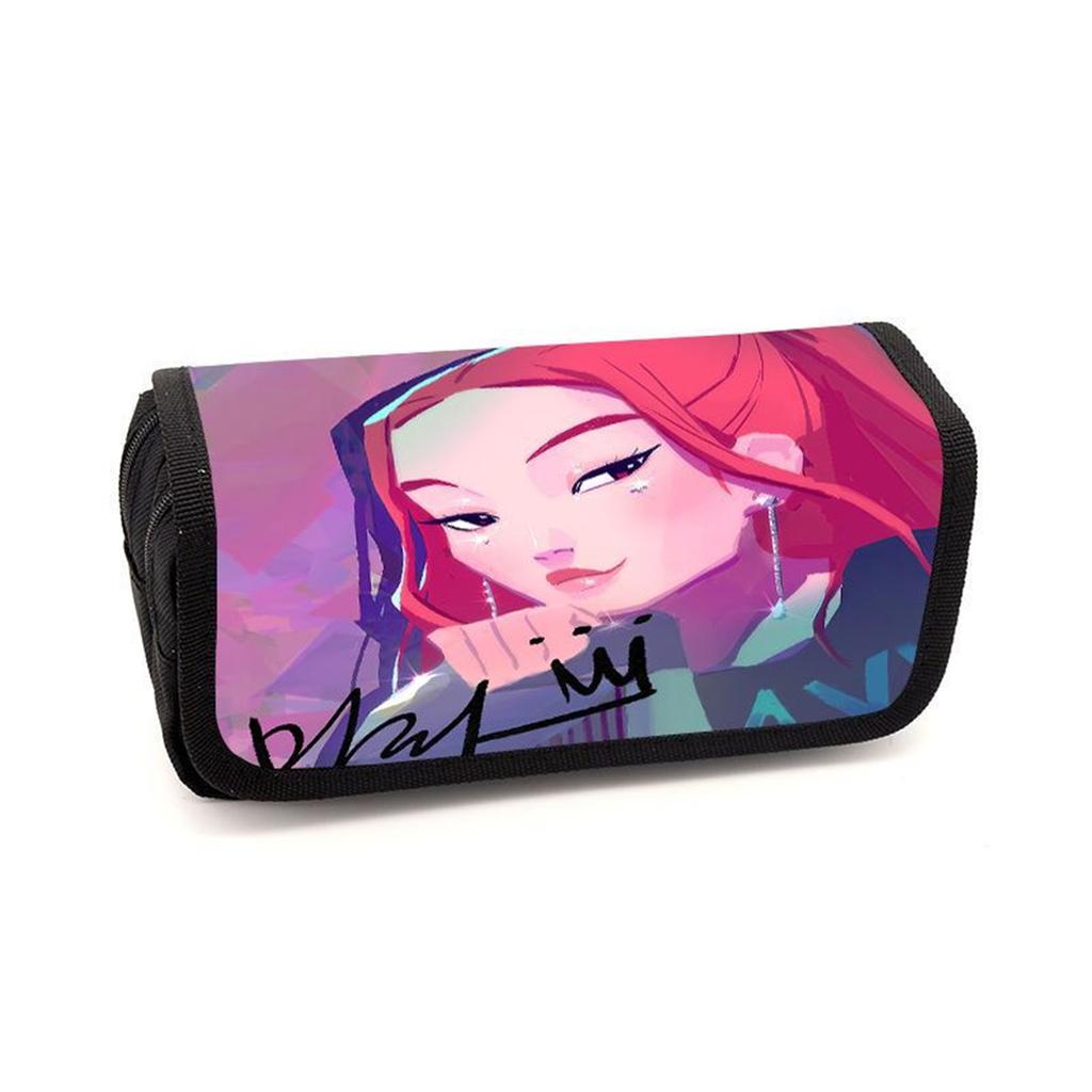 Pencil Case Pencil Case For Primary And Secondary School Students Water-Resistant Printed Cartoon Large Capacity Lid Pencil Case