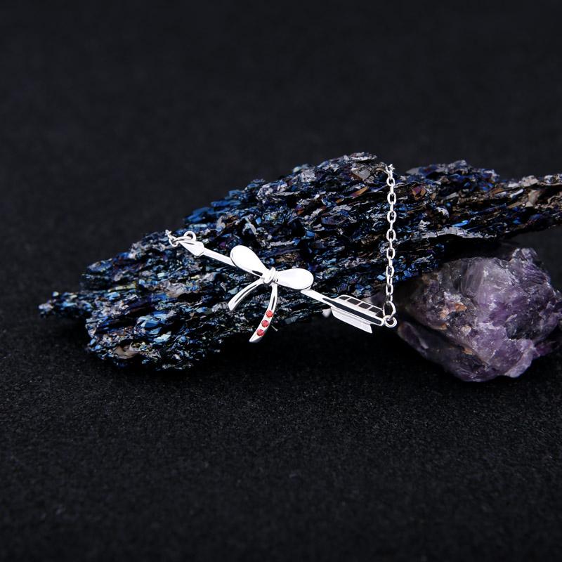 Anime Jewelry Cosplay Inuyasha Kikyou Sesshoumaru Necklace Women Bowknot Pendant Sweater Necklace Props Girls Birthday Gifts