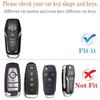 for Ford Key fob Cover,Texture case,with Keychain,Key Shell/Skin,5-Buttons fit 2016 2017 Explorer for Mustang Fusion MKZ MKC Remote Key Vehicle