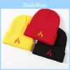 Flame Design Knit Hat Winter Warmth Cap For Students Couples