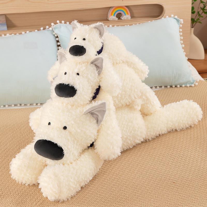 Adorable Charming White West Highland Terrier Plush Companion For Cozy Naptime And Playtime