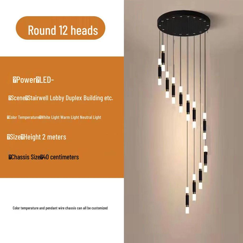 Modern Luxury Double-Head Pendant Light for Bedroom, Living Room, Staircase, and Restaurant