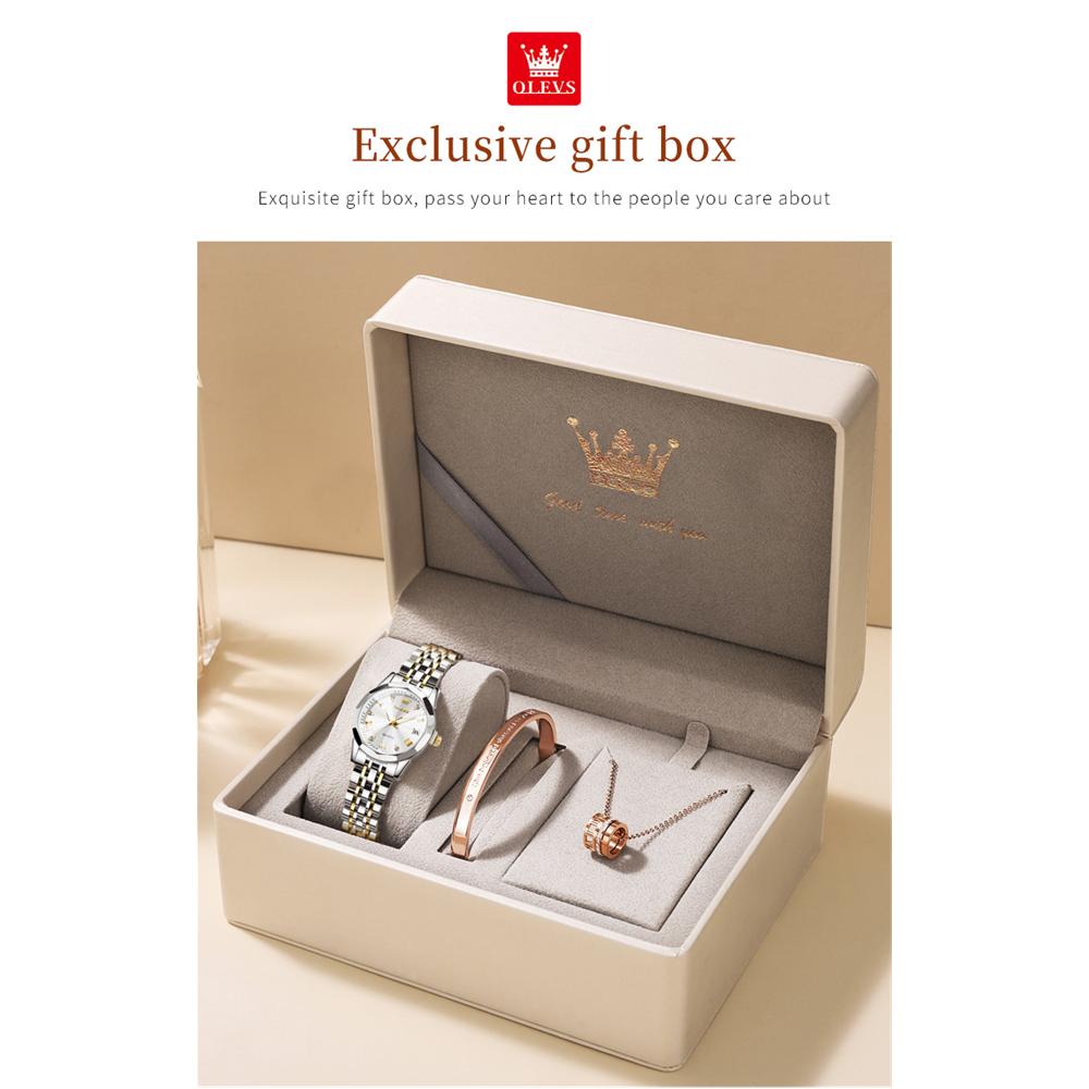OLEVS 9931 Gift Box Quartz Watch Fashion Calendar Business Top Watch Waterproof Lady Watches