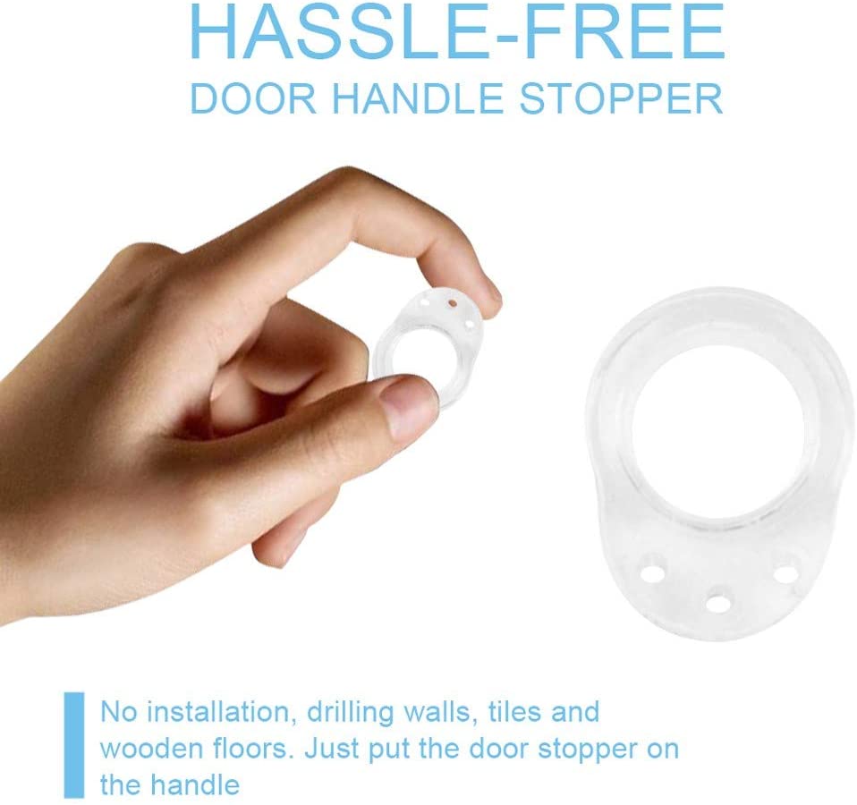 Griffe Türstopper Silikongel Türstopper Transparent Wandschutz Türknauf Stoßstange Möbelschutz Pad Griffpuffer