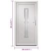 VidaXL Front Door White 108x200 Cm PVC 3187895
